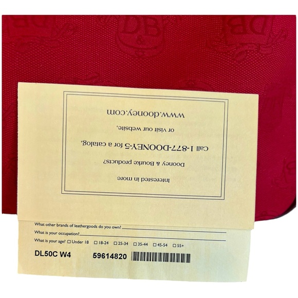 ‼️SOLD‼️ Dooney & Bourke Red and Brown Double Handles Strap & Accessories - Picture 4 of 16